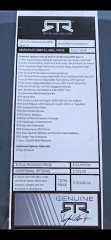 2025 Ford Mustang GT Premium RTR Spec 3