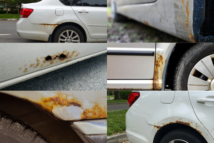 Rust repair and rocker panel and other rust issues restoration in progress