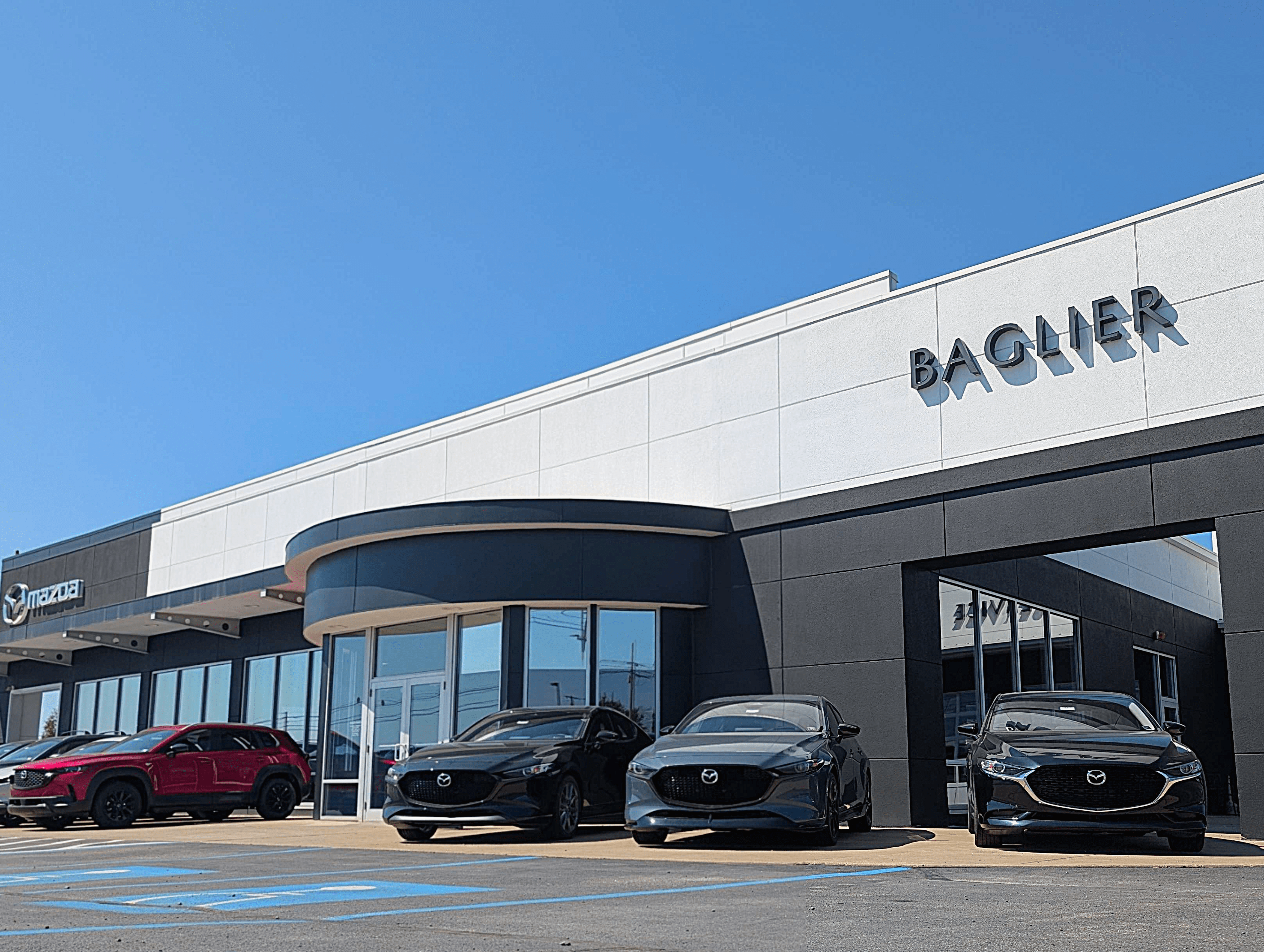 New Mazda CX-50 parked outside Baglier Mazda dealership near Cranberry Township