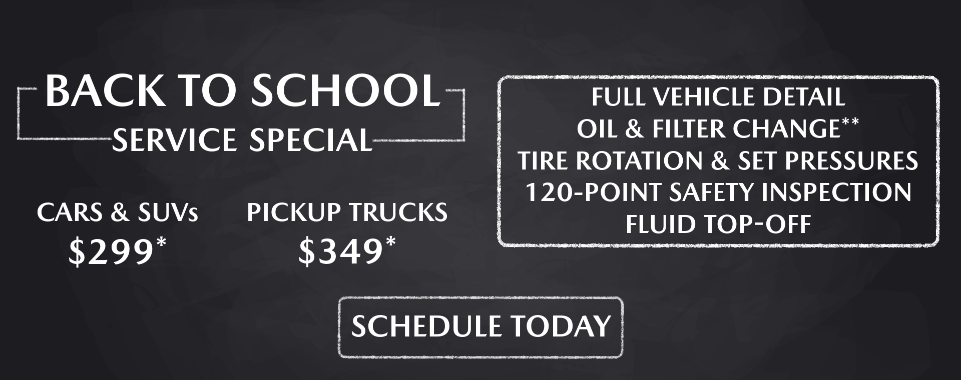 Baglier Mazda Back to School Service Specials