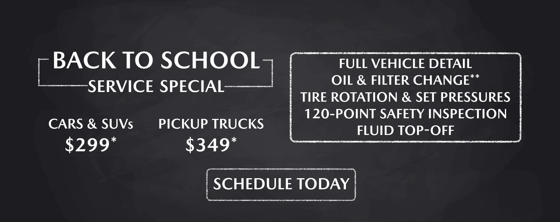 Baglier Mazda Back to School Service Specials