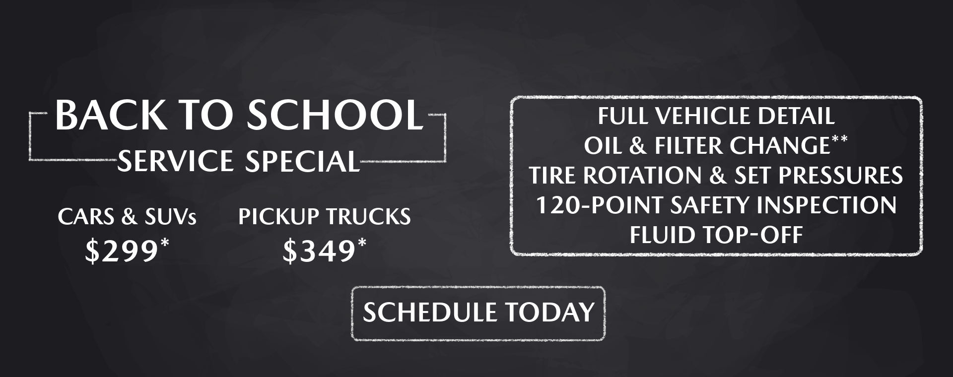 Baglier Mazda Back to School Service Specials