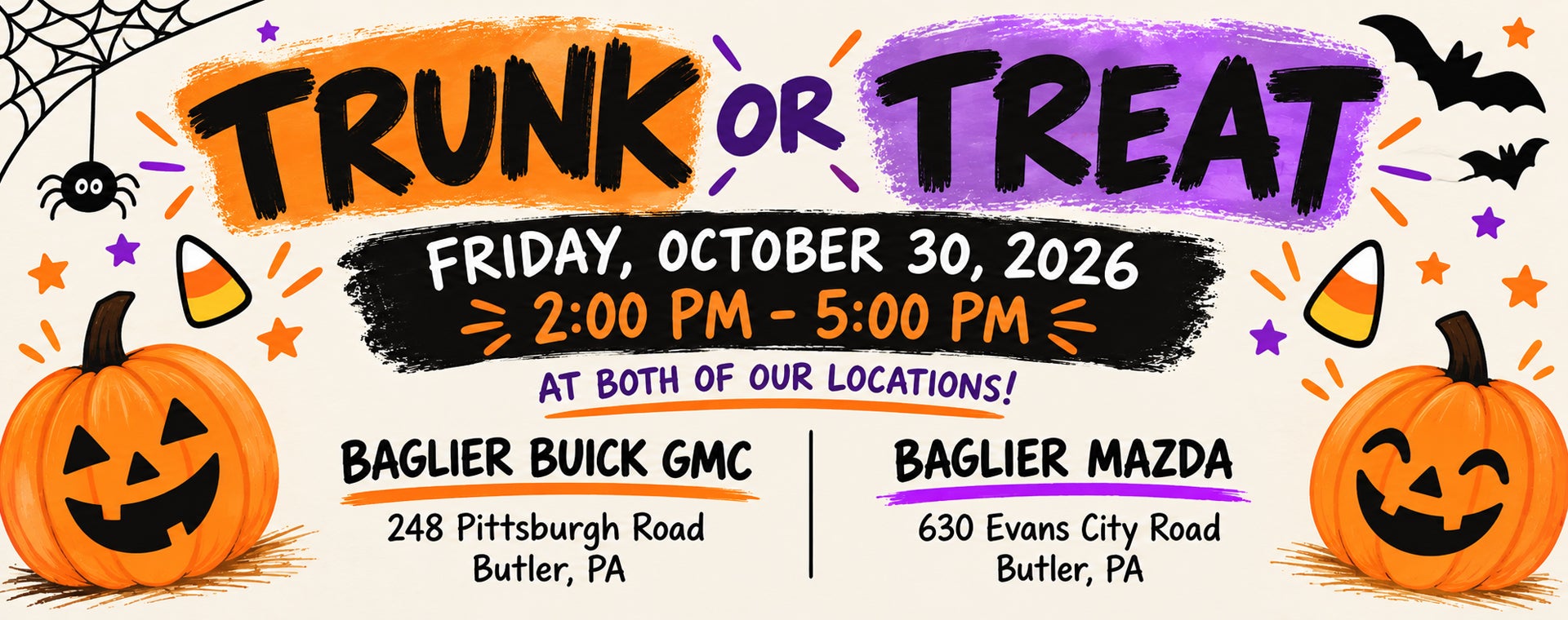 Trunk or Treat - Friday October 30 2 pm - 5 pm